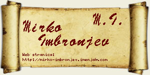 Mirko Imbronjev vizit kartica